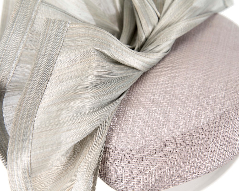 Bespoke silver racing pillbox fascinator by Fillies Collection - Image 5