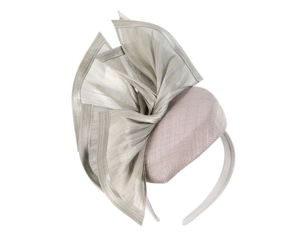 Fascinators Online - Bespoke silver racing pillbox fascinator by Fillies Collection