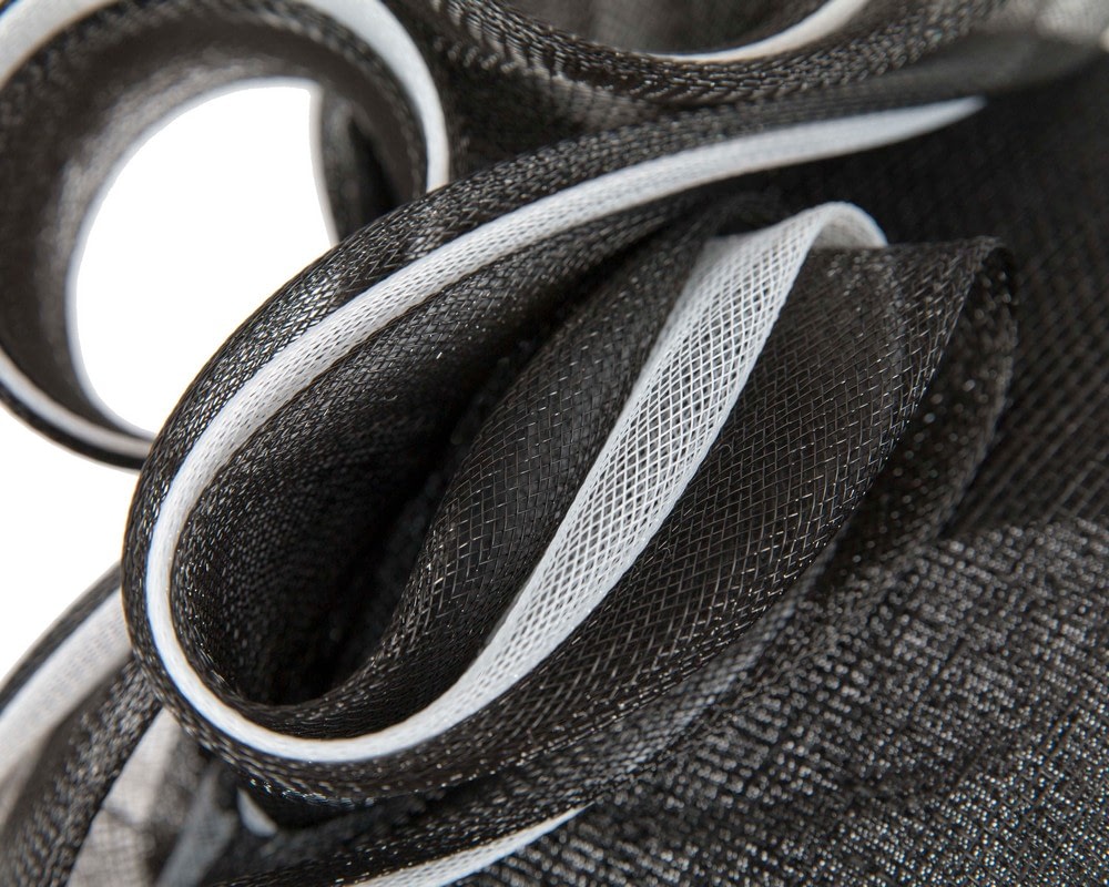 Large black and white fascinator by Fillies Collection - Fascinators Online Large black and white fascinator by Fillies Collection - Image 5