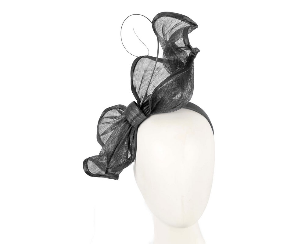 Fascinators Online - Twisted black racing fascinator by Fillies Collection