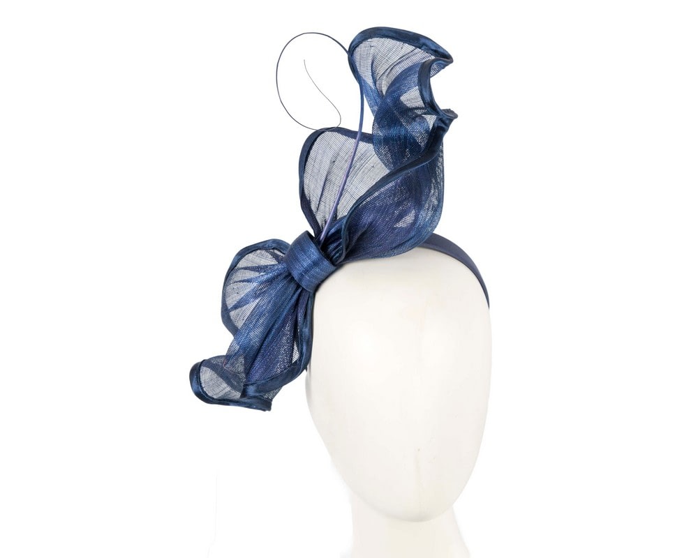 Fascinators Online - Twisted royal blue racing fascinator by Fillies Collection
