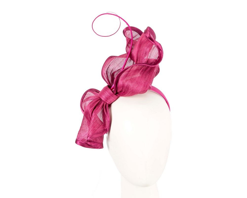 Fascinators Online - Twisted fuchsia racing fascinator by Fillies Collection