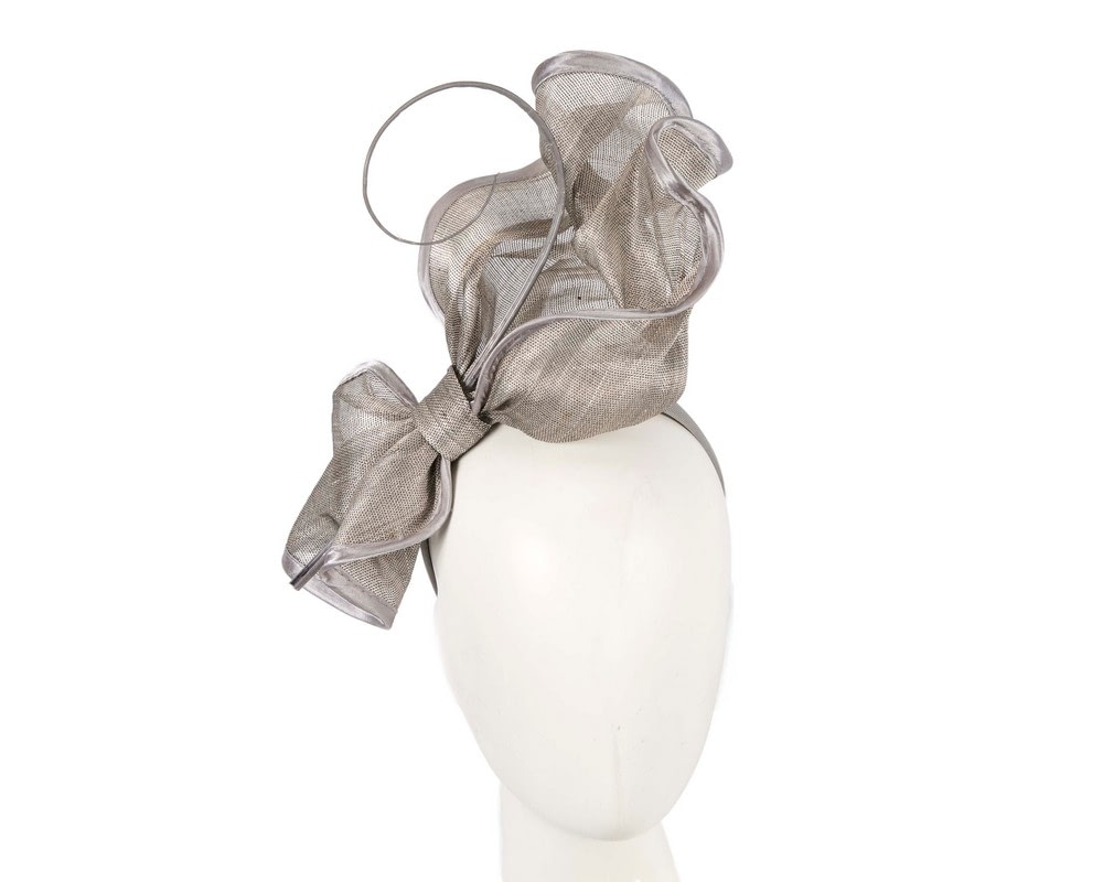 Fascinators Online - Twisted silver racing fascinator by Fillies Collection