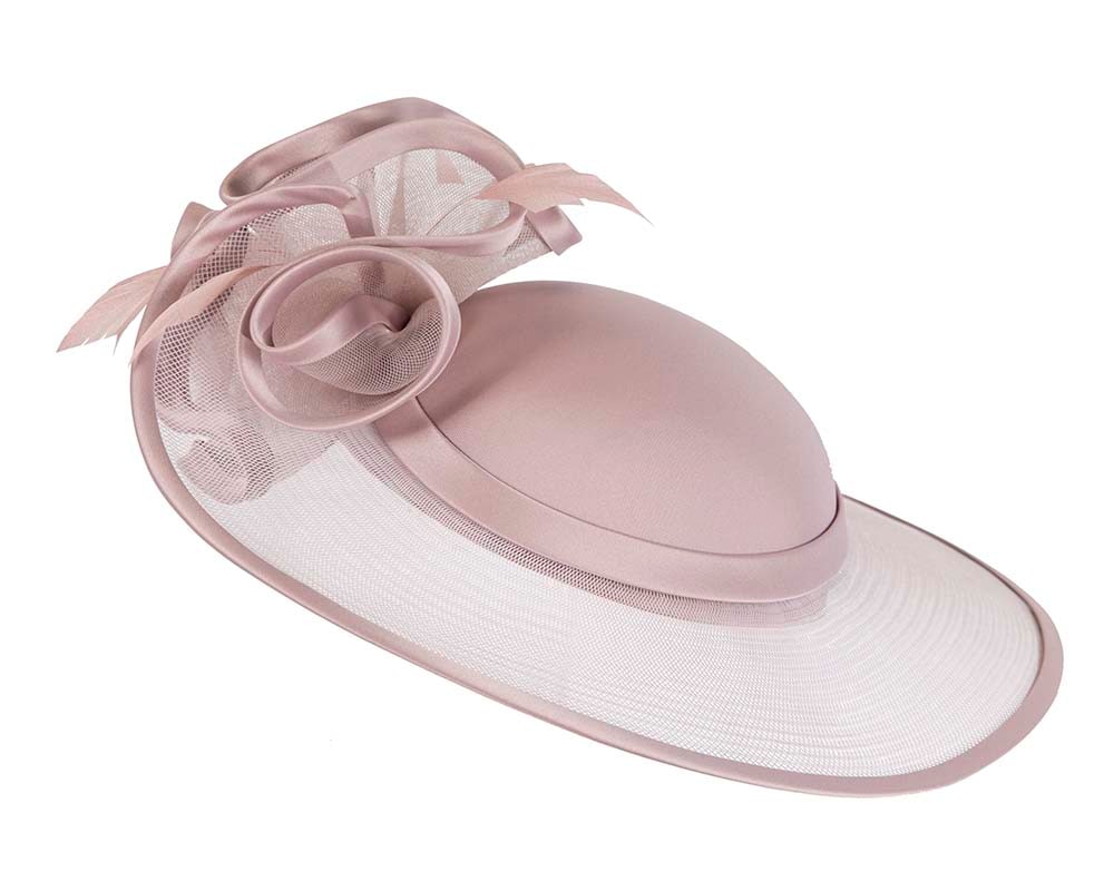 Fascinators Online - Tea rose custom made Mother of the Bride hat by Cupids Millinery