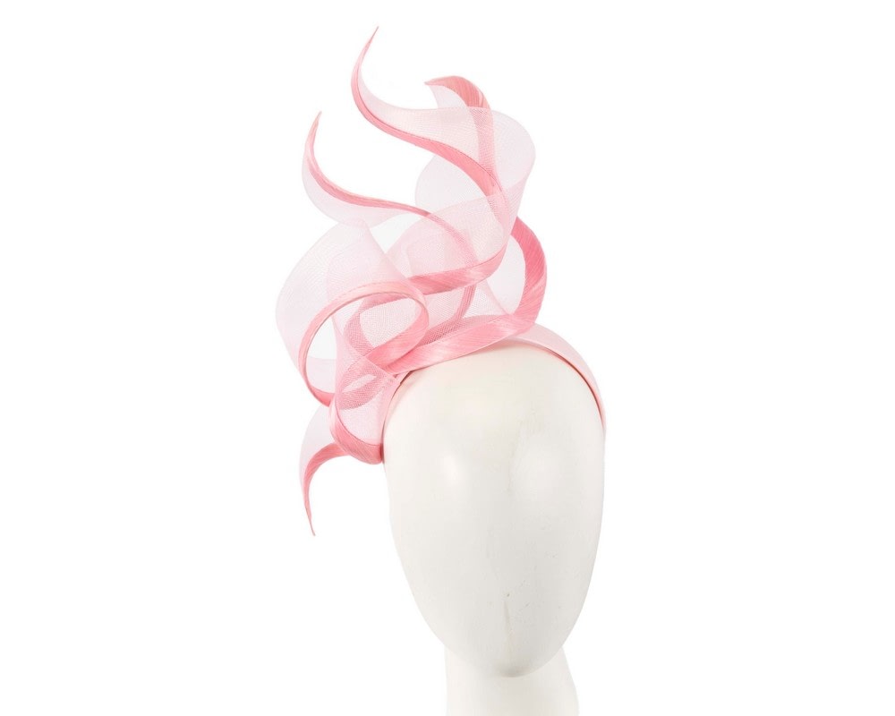 Fascinators Online - Bespoke large pink racing fascinator by Fillies Collection