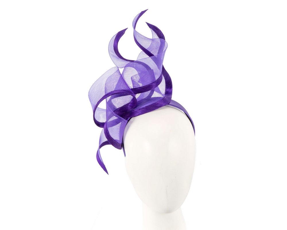 Fascinators Online - Bespoke large purple racing fascinator by Fillies Collection