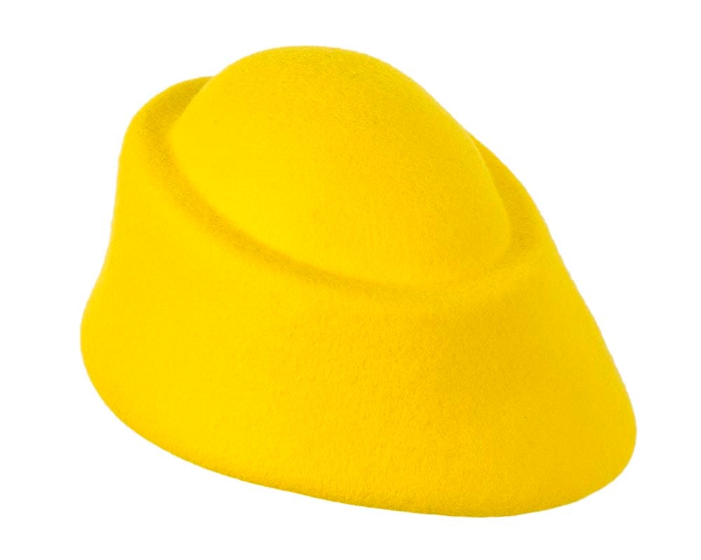 Designers yellow felt hat - Fascinators Online Designers yellow felt hat - Image 6