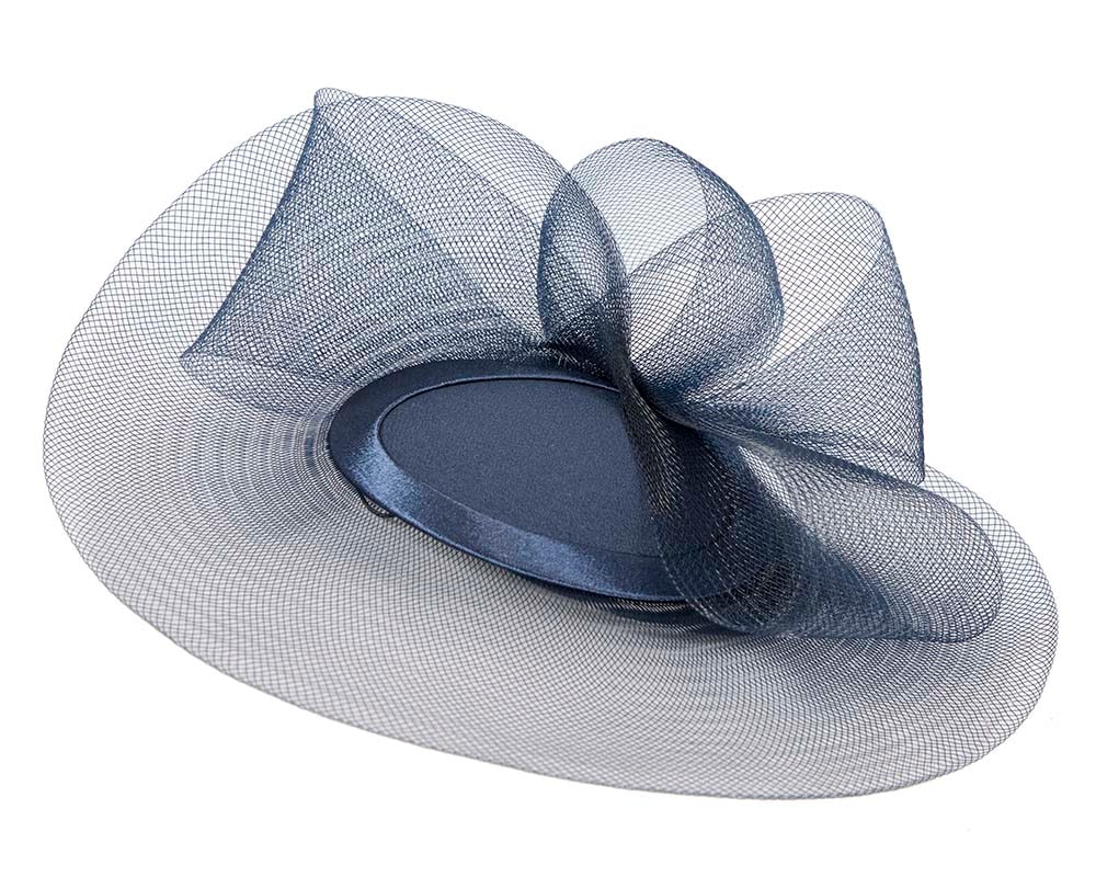 Fascinators Online - Navy custom made Mother of the Bride cocktail hat