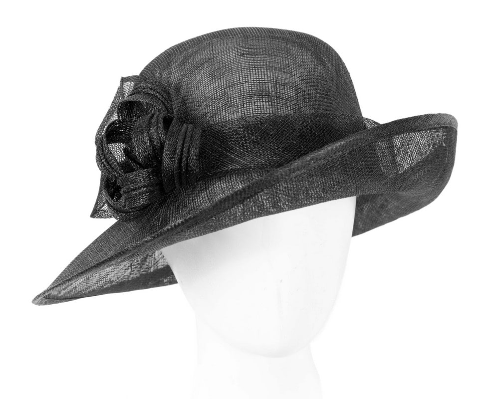 Fascinators Online - Black cloche spring fashion hat by Max Alexander