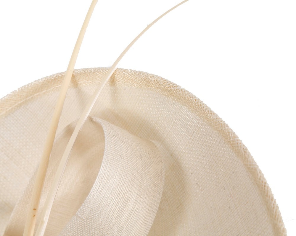 Bespoke cream sinamay fascinator by Max Alexander - Image 3