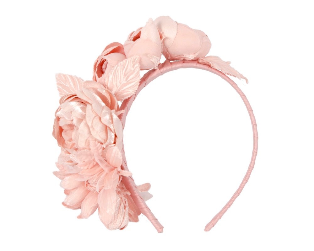 Fascinators Online - Pink flower headband fascinator by Max Alexander