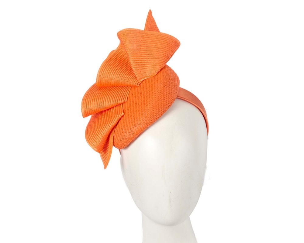 Fascinators Online - Orange racing pillbox fascinator by Fillies Collection