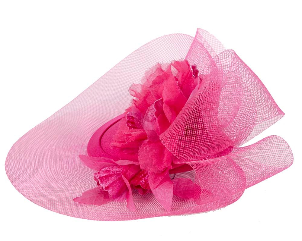 Fuchsia cocktail hat by Cupids Millinery - Fascinators Online Fuchsia cocktail hat by Cupids Millinery - Image 4