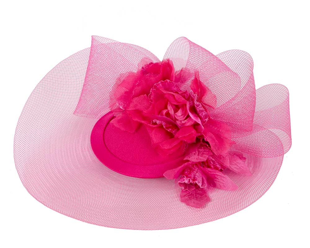 Fascinators Online - Fuchsia cocktail hat by Cupids Millinery
