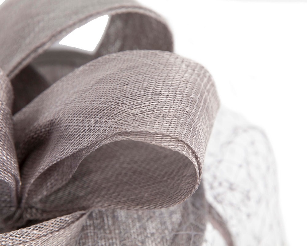 Silver fascinator with face veil by Max Alexander - Fascinators Online Silver fascinator with face veil by Max Alexander - Image 3