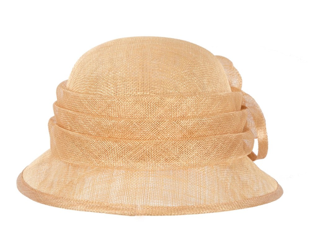 Gold cloche racing hat by Max Alexander - Fascinators Online Gold cloche racing hat by Max Alexander - Image 5