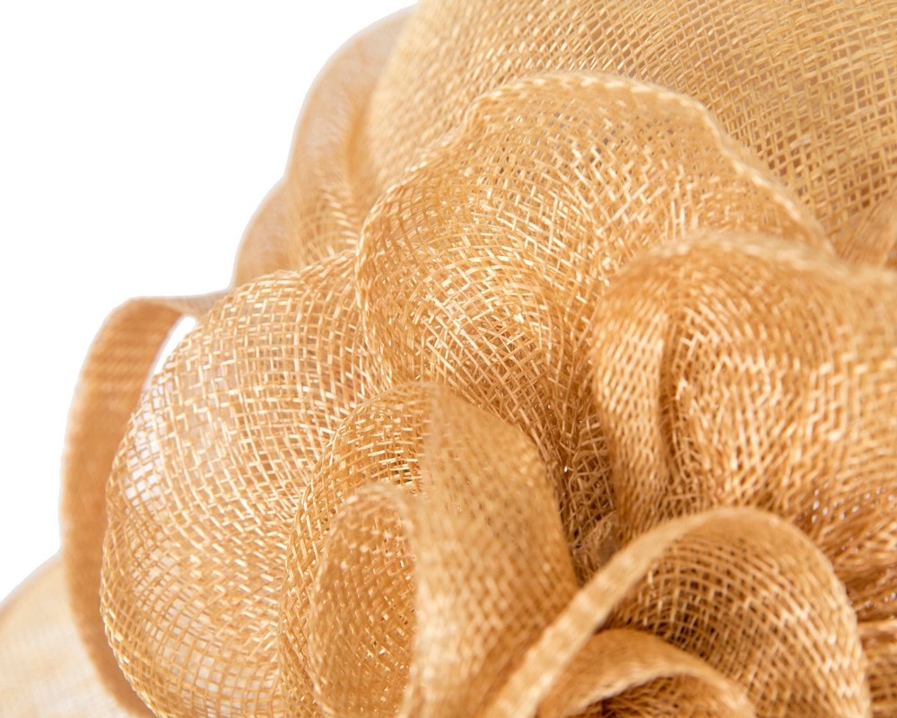 Gold cloche racing hat by Max Alexander - Fascinators Online Gold cloche racing hat by Max Alexander - Image 4