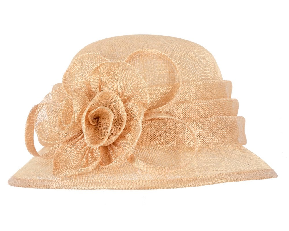 Fascinators Online - Gold cloche racing hat by Max Alexander