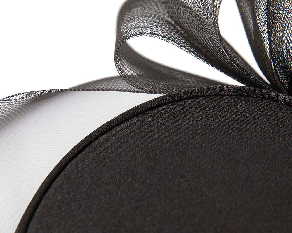 Black custom made special occasion hat by Cupids Millinery - Image 4