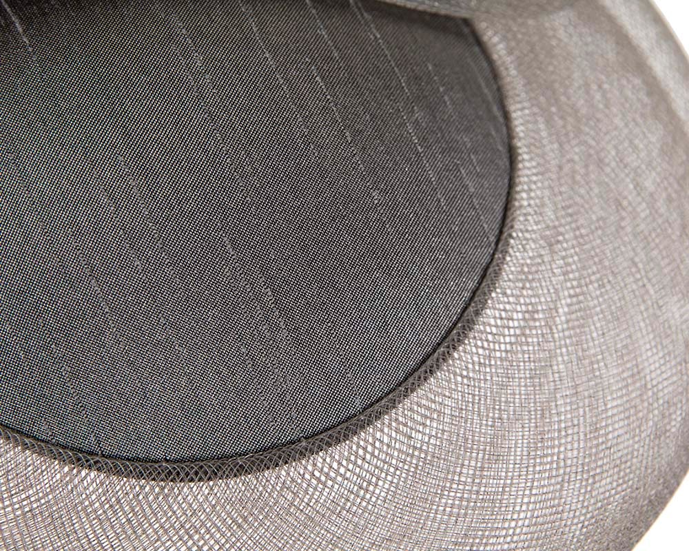 Charcoal custom made cocktail hat by Cupids Millinery - Fascinators Online Charcoal custom made cocktail hat by Cupids Millinery - Image 6