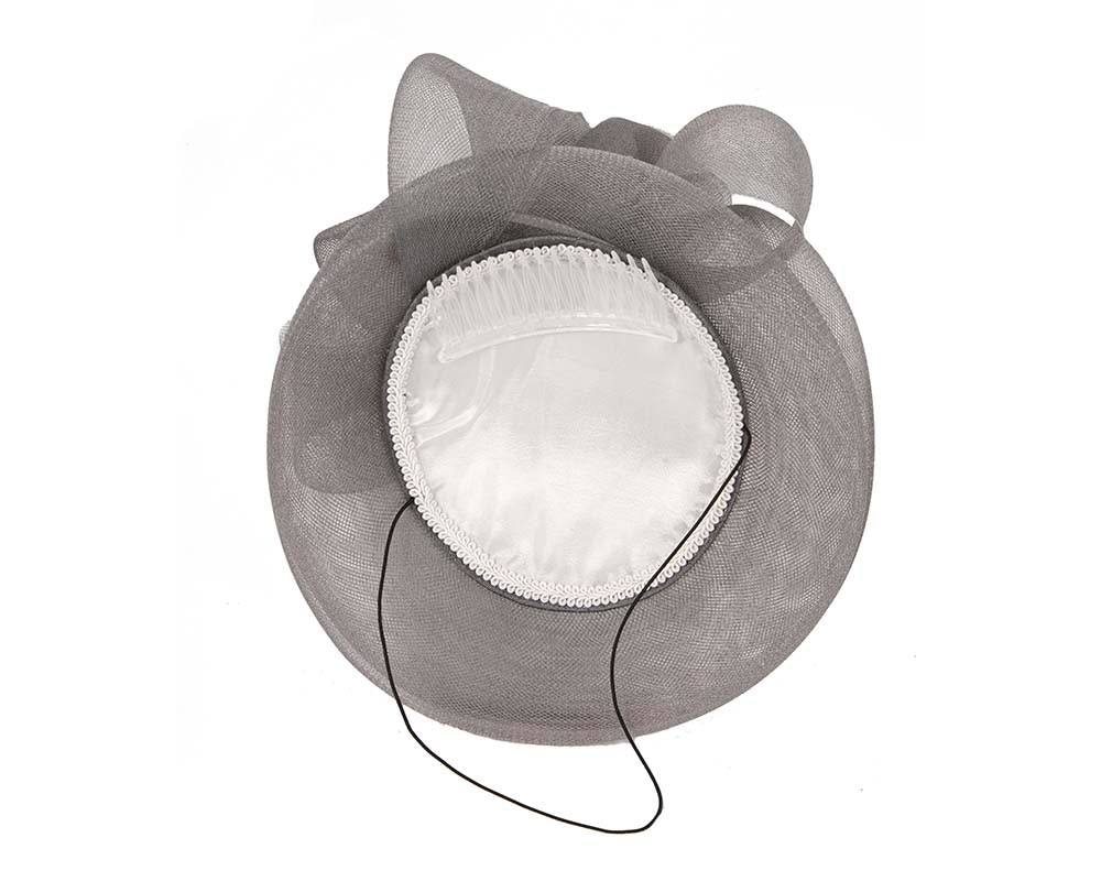 Charcoal custom made cocktail hat by Cupids Millinery - Fascinators Online Charcoal custom made cocktail hat by Cupids Millinery - Image 5