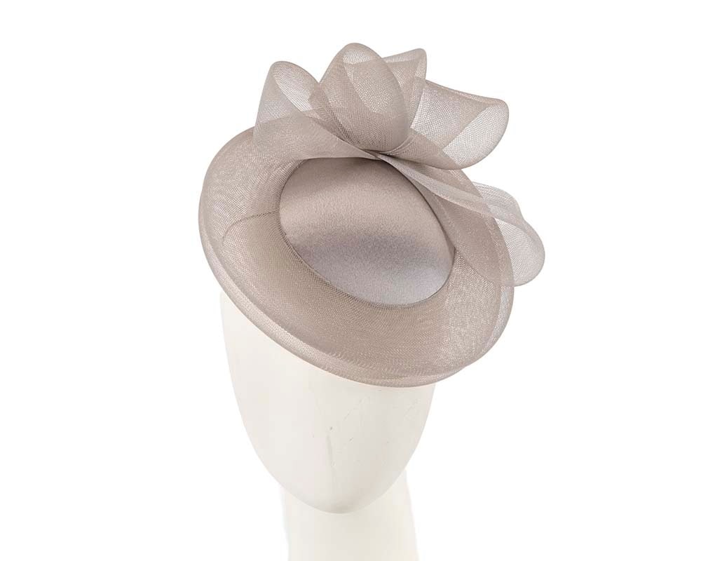 Fascinators Online - Silver custom made cocktail hat by Cupids Millinery