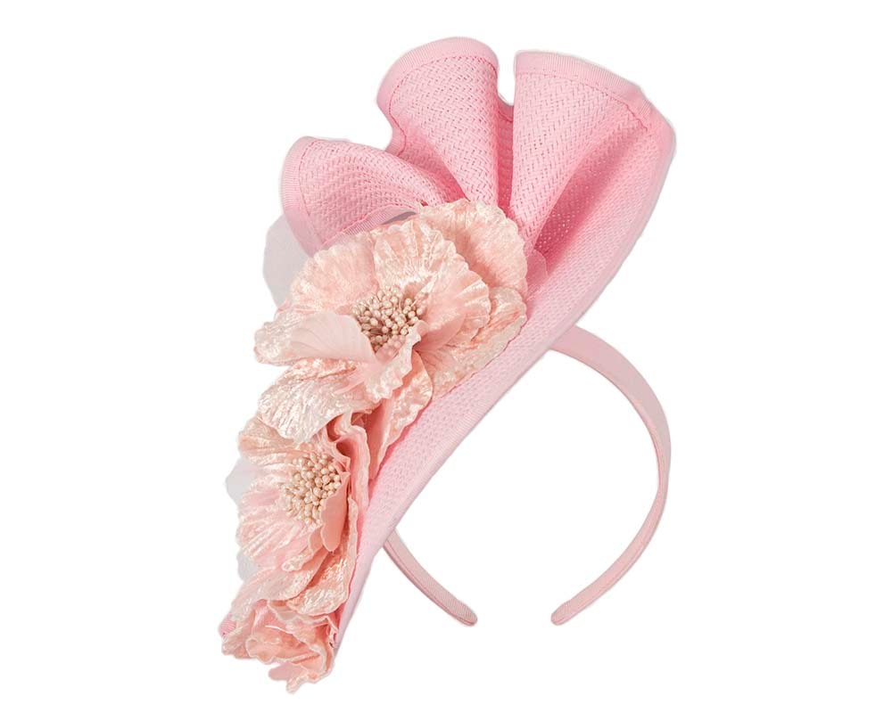 Fascinators Online - Bespoke large pink flower fascinator by Fillies Collection