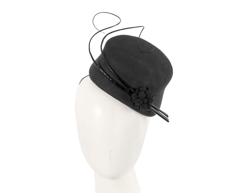 Fascinators Online - Black winter racing fascinator by Fillies Collection