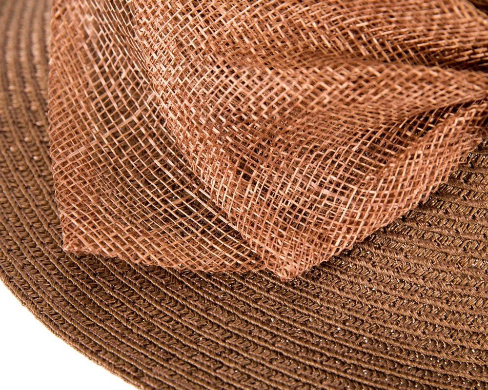 Brown cloche hat with bow by Max Alexander - Fascinators Online Brown cloche hat with bow by Max Alexander - Image 5