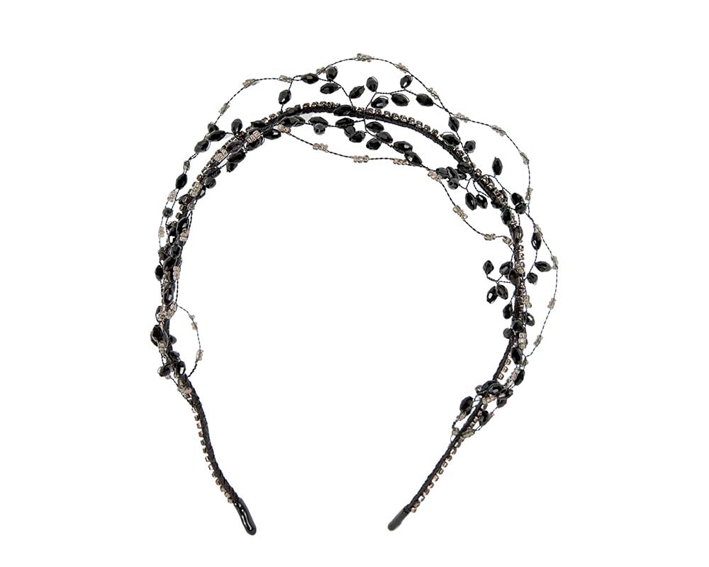 Delicate black fascinator headband - Image 4