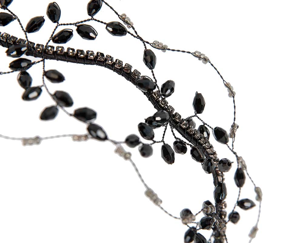 Delicate black fascinator headband - Image 3