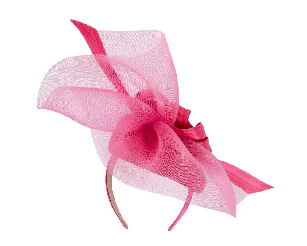 Bespoke fuchsia winter racing fascinator by Fillies Collection - Image 6