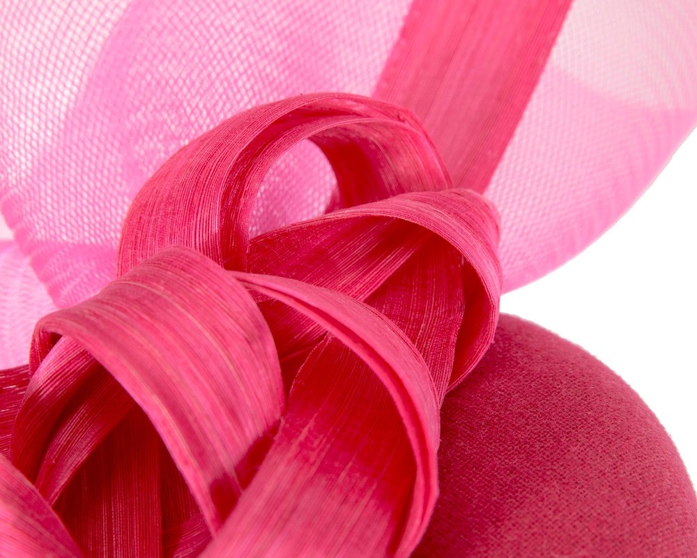 Bespoke fuchsia winter racing fascinator by Fillies Collection - Image 5