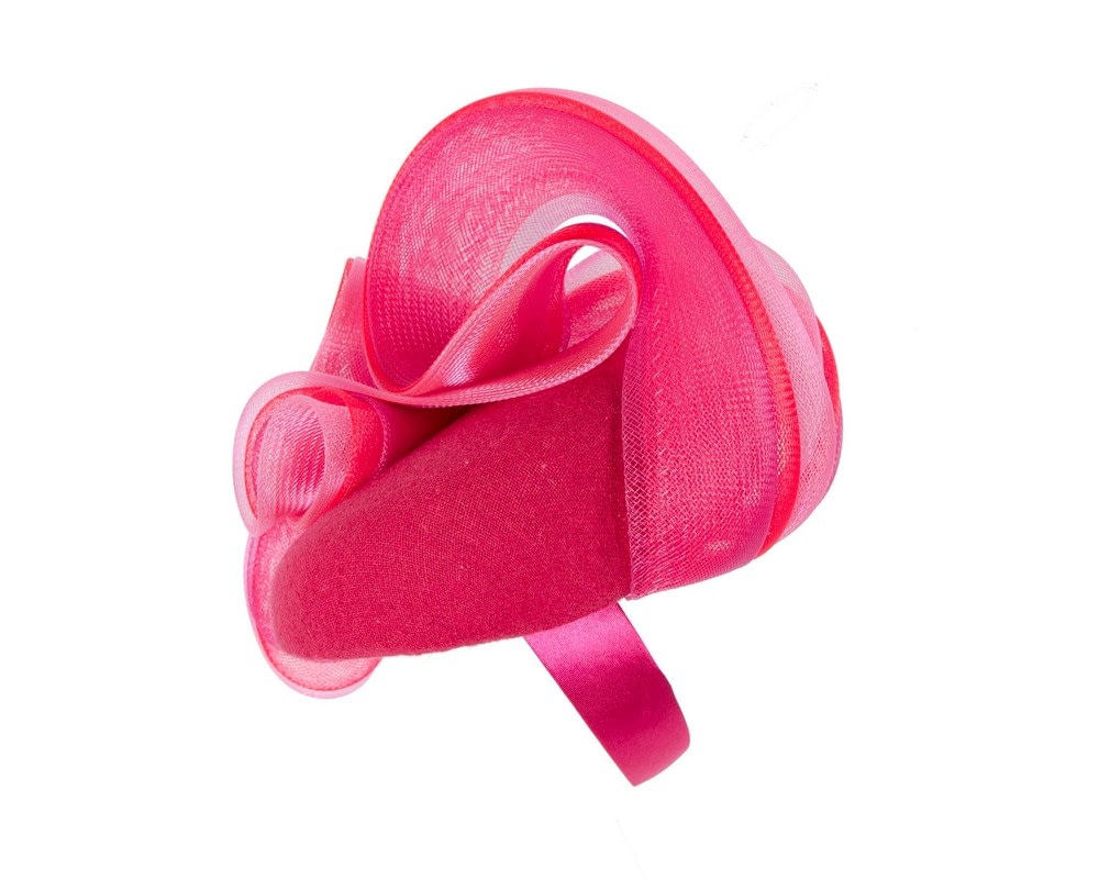 Large fuchsia winter racing fascinator by Fillies Collection - Fascinators Online Large fuchsia winter racing fascinator by Fillies Collection - Image 3