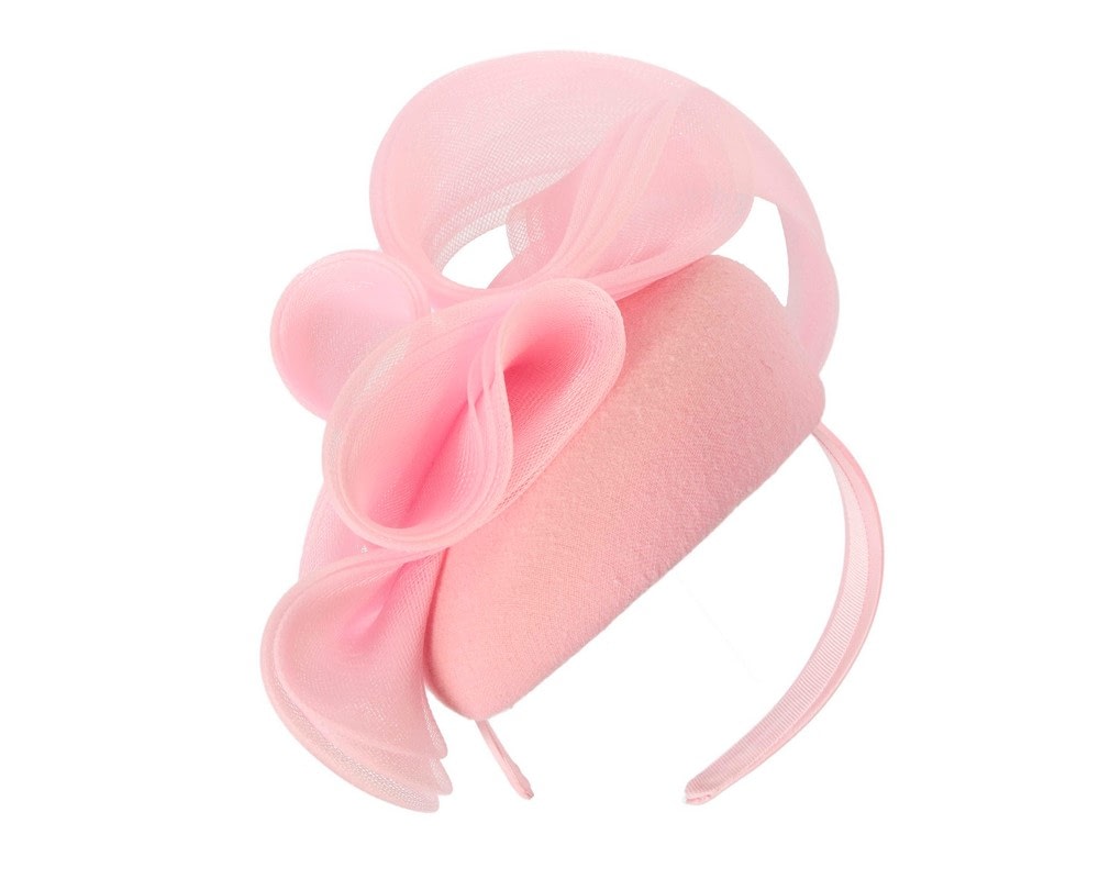 Fascinators Online - Large pink winter racing fascinator by Fillies Collection