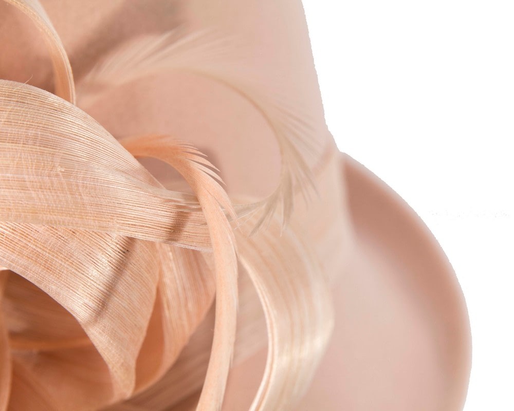 Nude winter fashion hat by Fillies Collection - Fascinators Online Nude winter fashion hat by Fillies Collection - Image 5
