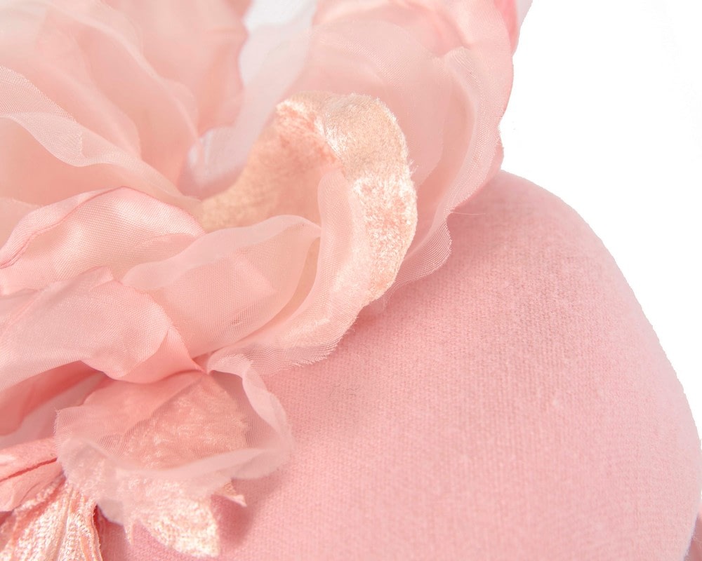 Bespoke pink winter racing pillbox fascinator - Fascinators Online Bespoke pink winter racing pillbox fascinator - Image 5