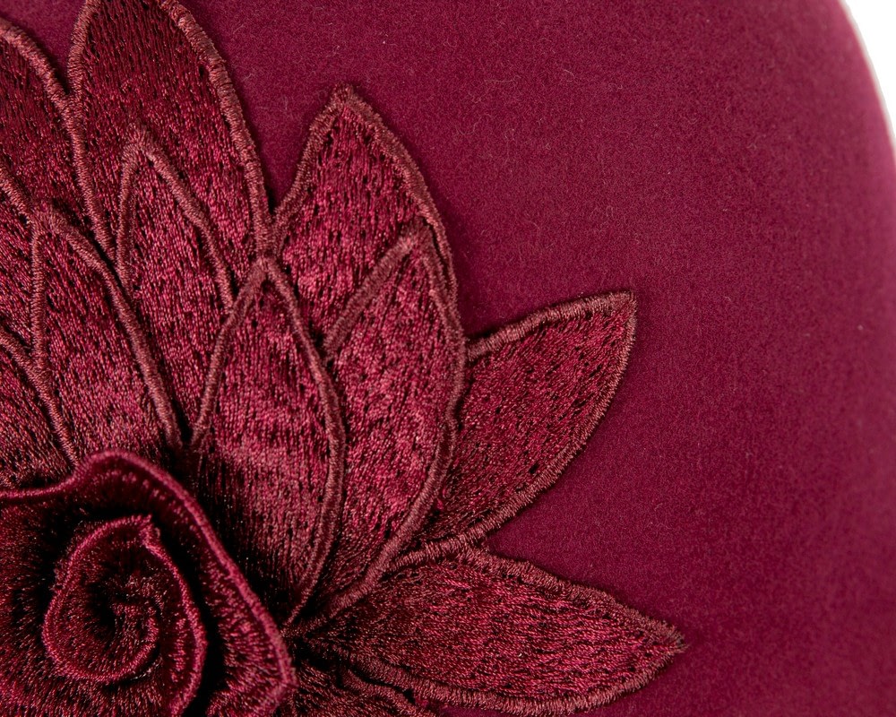 Burgundy winter cloche hat by Max Alexander - Image 5