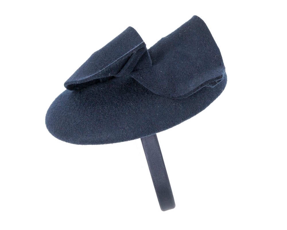 Light blue felt winter pillbox fascinator by Max Alexander - Fascinators Online Light blue felt winter pillbox fascinator by Max Alexander - Image 3