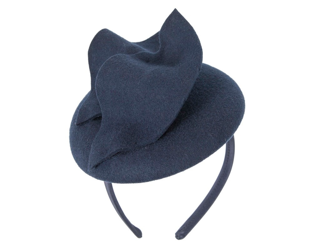 Fascinators Online - Light blue felt winter pillbox fascinator by Max Alexander