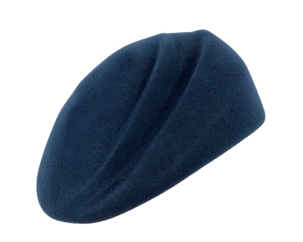 Fascinators Online - Designers navy felt hat by Max Alexander