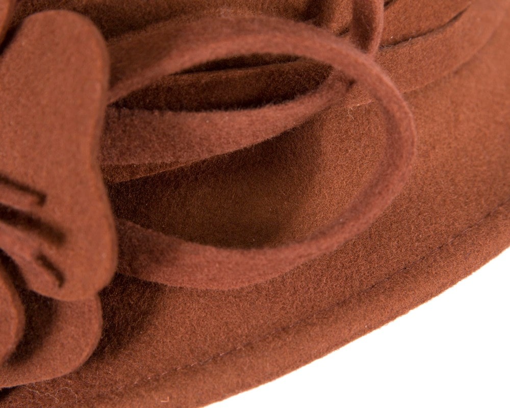 Rust winter fashion cloche hat by Max Alexander - Fascinators Online Rust winter fashion cloche hat by Max Alexander - Image 5