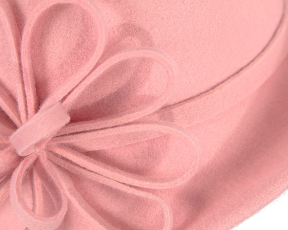 Pink winter fashion felt hat by Max Alexander - Fascinators Online Pink winter fashion felt hat by Max Alexander - Image 5