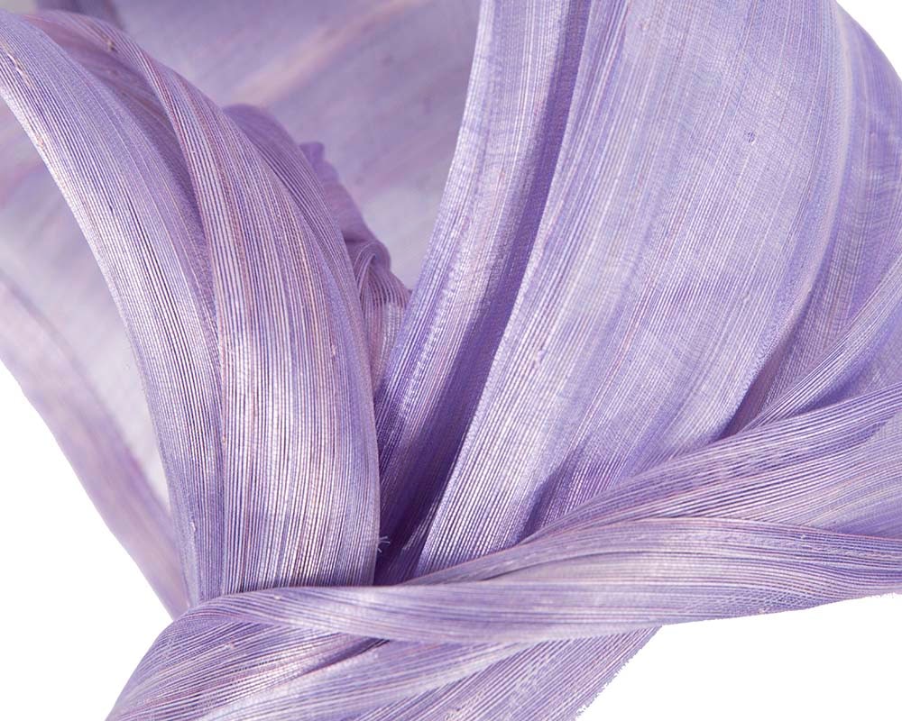 Lilac twists of silk abaca fascinator by Fillies Collection - Fascinators Online Lilac twists of silk abaca fascinator by Fillies Collection - Image 3