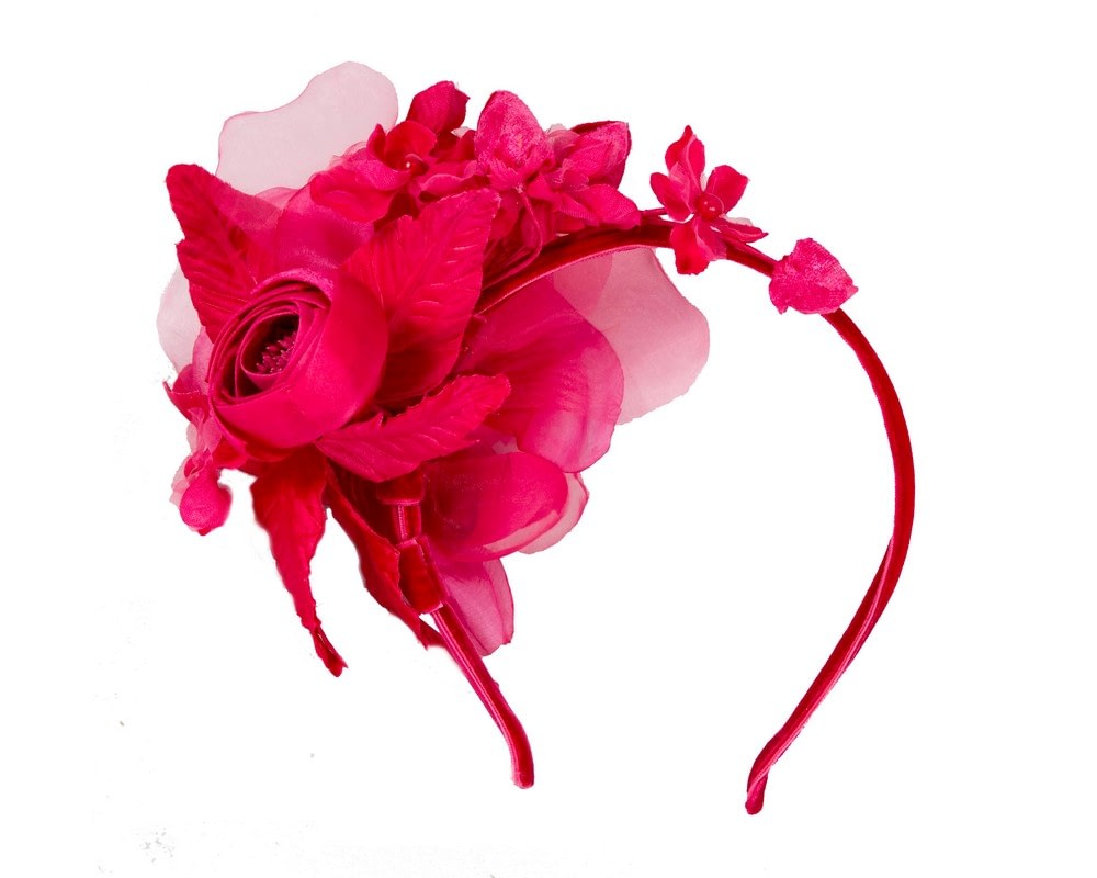 Fuchsia flower headband by Max Alexander - Image 4