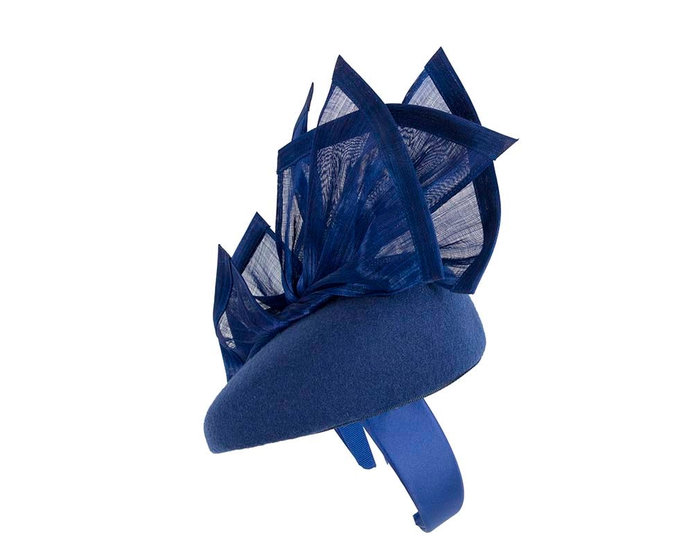 Bespoke royal blue winter pillbox fascinator by Fillies Collection - Fascinators Online Bespoke royal blue winter pillbox fascinator by Fillies Collection - Image 3