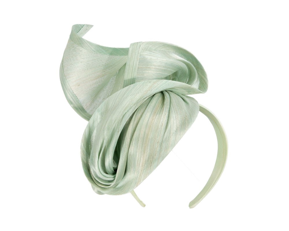 Fascinators Online - Bespoke light green racing fascinator by Fillies Collection