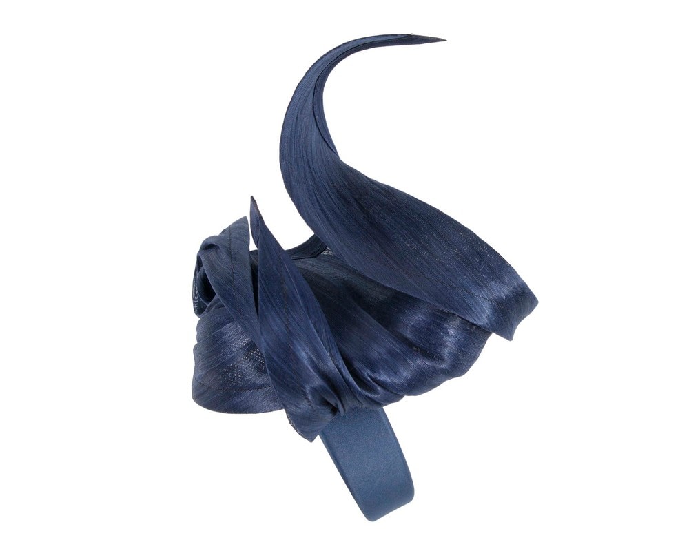Bespoke navy racing fascinator by Fillies Collection - Fascinators Online Bespoke navy racing fascinator by Fillies Collection - Image 3
