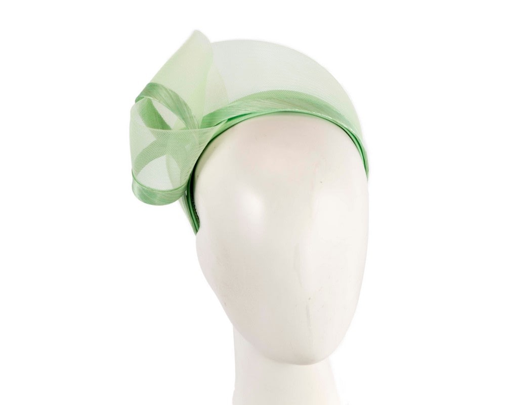 Fascinators Online - Light green racing fascinator headband by Fillies Collection