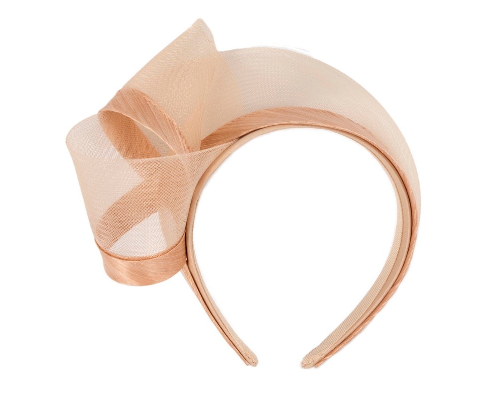 Fascinators Online - Nude racing fascinator headband by Fillies Collection